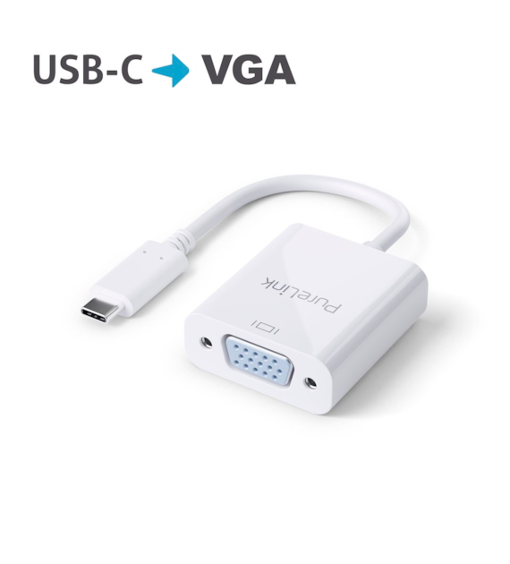 PureLink iSeries IS220 aktywny adapter USB-C/VGA 0,1m biały