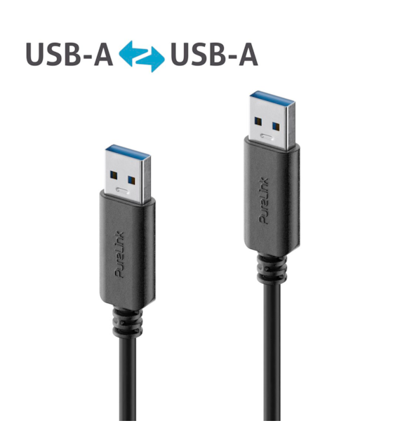 PureLink iSeries IS2411-005 kabel USB-A/USB-A 3.2(Gen 2x1) 10Gbps 0,5m czarny