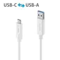 PureLink iSeries IS2610-005 kabel USB-C/USB-A 3.1(Gen 2) 10Gbps 0,5m biały