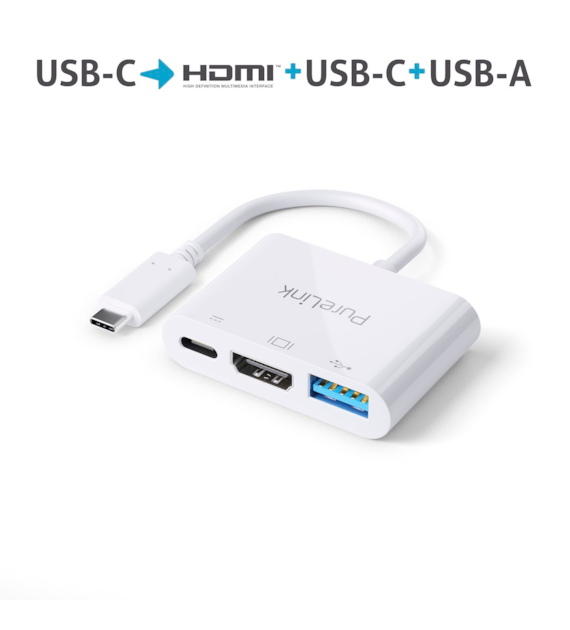 PureLink iSeries IS270 adapter 4K USB-C/HDMI USB-C USB-A biały