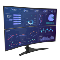 Peerless-AV LCT650SD stojak na biurko dla płaskich monitorów 24''-49''