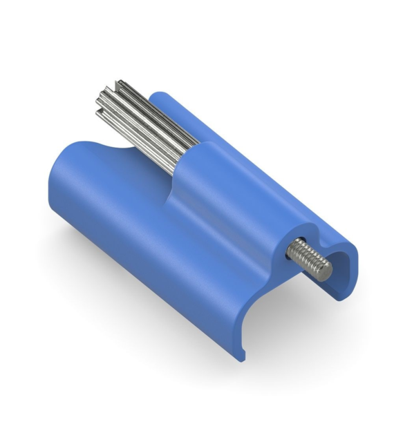 PureLink Purelnstall MicroX4 PI-TLS102 Tru-Lock zdejmowany zatrzask zabezpieczający ProAV do USB-C niebieski