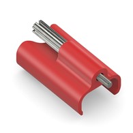 PureLink Purelnstall MicroX4 PI-TLS103 Tru-Lock zdejmowany zatrzask zabezpieczający ProAV do USB-C czerwony