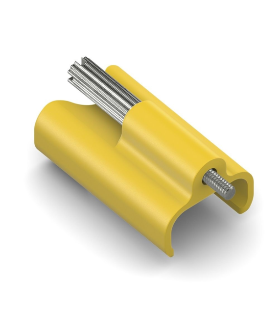 PureLink Purelnstall MicroX4 PI-TLS105 Tru-Lock zdejmowany zatrzask zabezpieczający ProAV do USB-C żółty