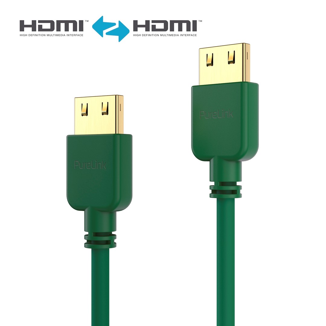 PureLink PureInstall PI0503-005 kabel HDMI z Ethernetem 4K/UHD 18Gbps 0,5m zielony