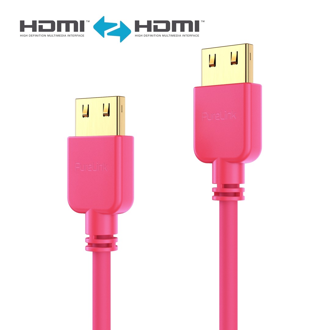 PureLink PureInstall PI0505-020 kabel HDMI z Ethernetem 4K/UHD 18Gbps 2,0m różowy