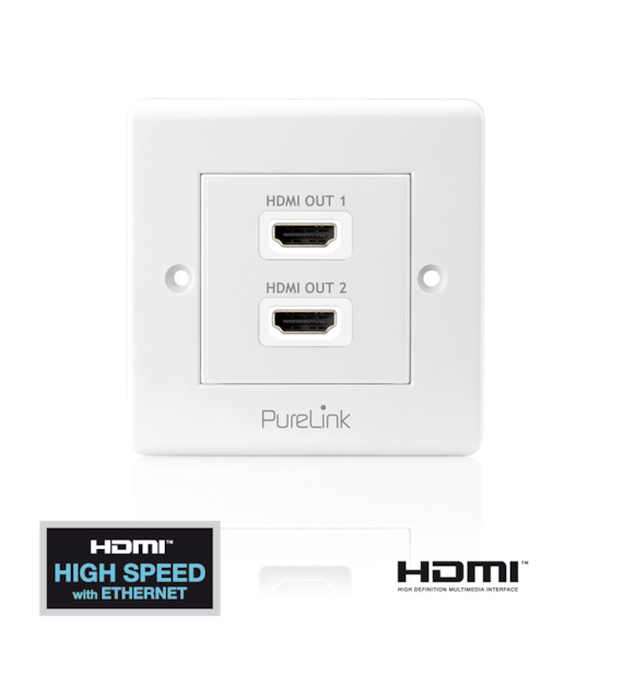 PureLink PureInstall PI105 wtyczka ścienna HDMI 2 gniazda