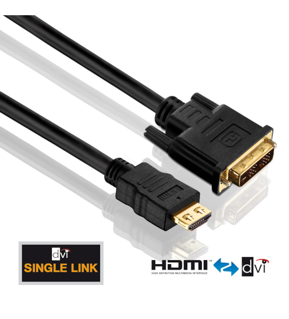 PureLink Purelnstall PI3000-020 kabel HDMI/DVI Single Link 2,0m