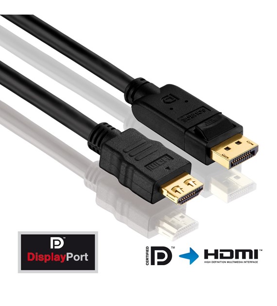 PureLink PureInstall PI5100-010 kabel DisplayPort/HDMI 1,0m