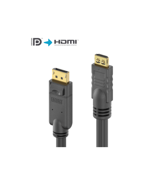 PureLink PureInstall PI5110-015 aktywny kabel 4K 18Gbps DisplayPort 1.2a / HDMI 2.0b 1,5m