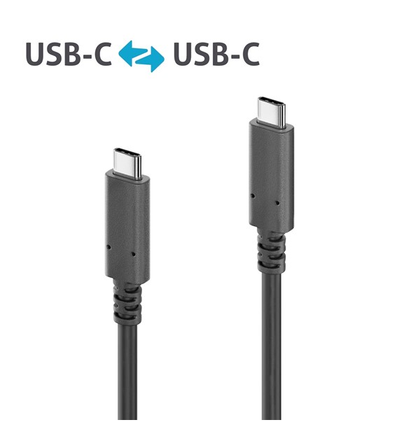 PureLink Purelnstall PI6000-010 kabel USB-C USB4 Gen2x2 20Gbps 100W E-marker 1,0m