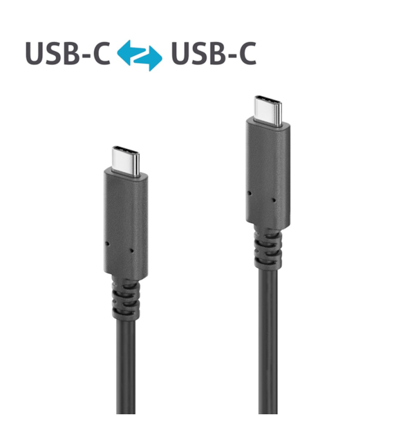 PureLink Purelnstall PI6000-010 kabel USB-C USB4 Gen2x2 20Gbps 100W E-marker 1,0m