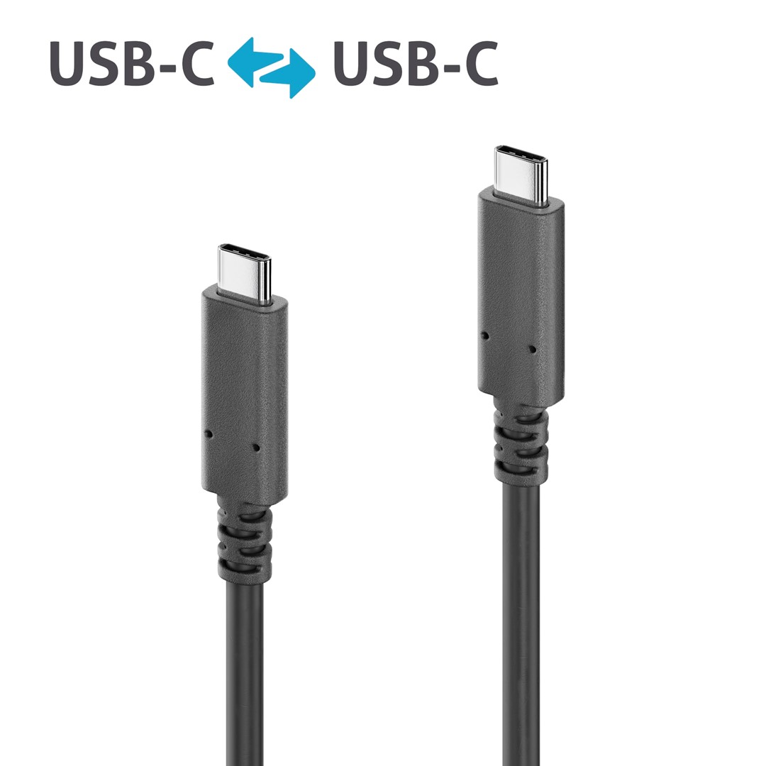 PureLink Purelnstall PI6000-020 kabel USB-C USB4 Gen2x2 20Gbps 100W E-marker 2,0m