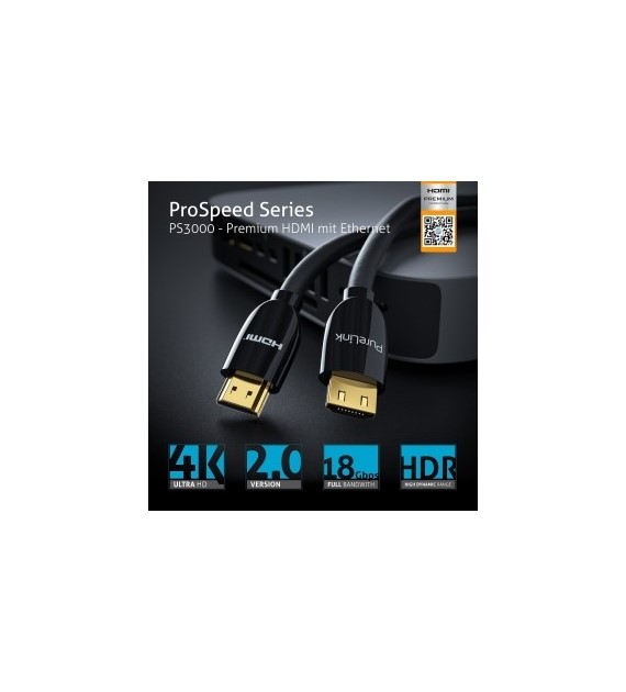 PureLink ProSpeed PS3000-010 kabel HDMI 4K/UHD HDR 18Gbps 1,0m