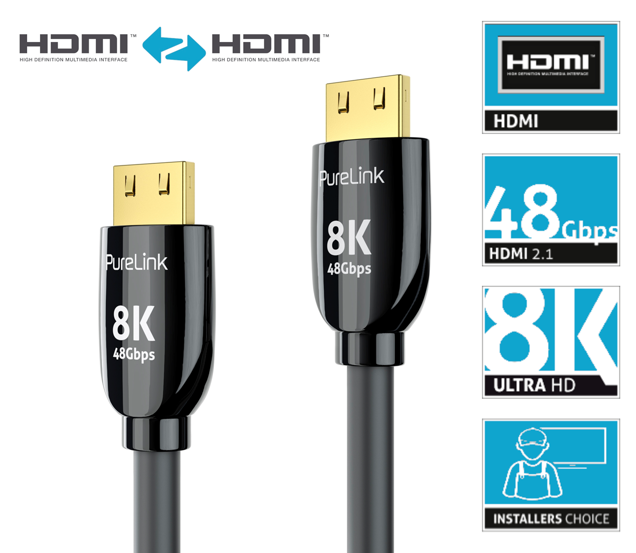 PureLink ProSpeed PS3010-005 kabel HDMI 2.1 eARC 8K 48Gbps 0,5m