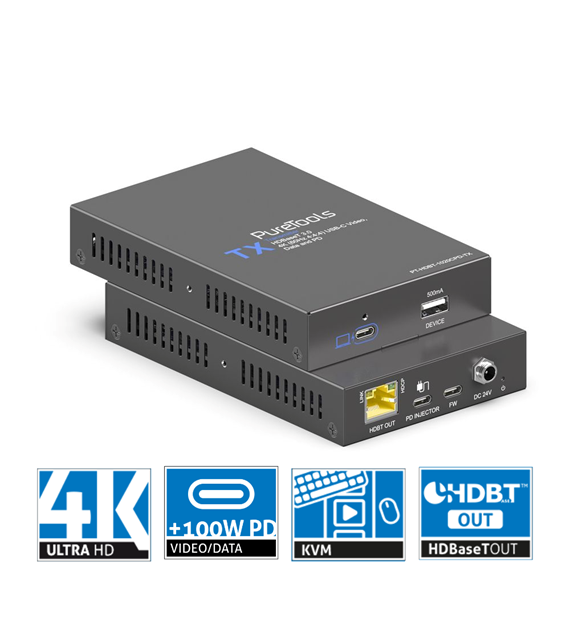 PureLink PureTools PT-HDBT-1020CPD-TX nadajnik HDBaseT 3.0 USB-C z PD - wideo i dane USB-C