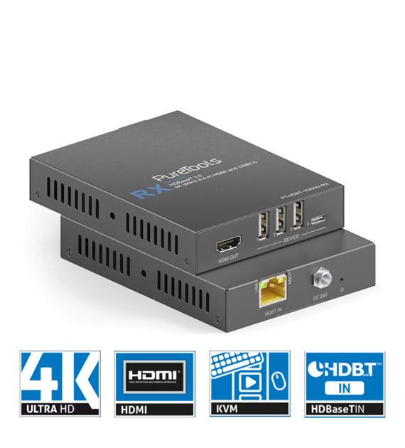 PureLink PureTools PT-HDBT-1020HU-RX odbiornik HDMI i USB 2.0 HDBaseT 3.0