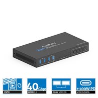 PureLink PureTools  PT-SW-UH21DS-40G przełącznik KVM USB-C/ HDMI do dwóch wyświetlaczy