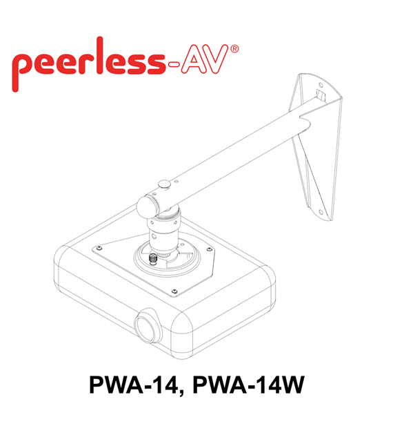 Peerless-AV PWA-14 uchwyt ścienny do projektora, czarny