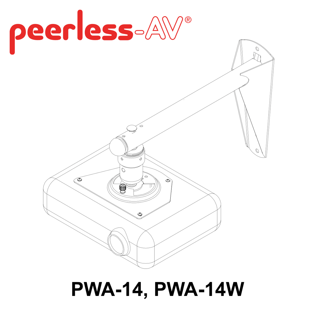 Peerless-AV PWA-14 uchwyt ścienny do projektora, czarny