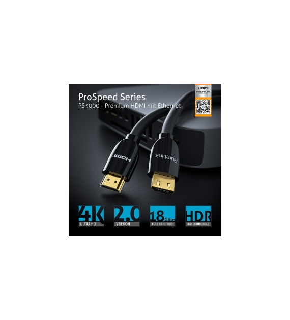 PureLink ProSpeed PS3000-030 kabel HDMI 4K/UHD HDR 18Gbps 3,0m