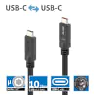 PureLink Purelnstall MicroX4 PI6500-040 mikro-koaksjalny kabel USB-C USB 3.2 Gen1x2 10Gbps 100W E-marker DP-Alt mode 4,0m
