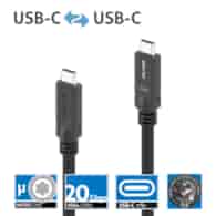 PureLink Purelnstall MicroX4 PI6600-030 mikro-koaksjalny kabel USB-C USB4 Gen2x2 20Gbps 100W E-marker 3,0m