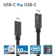 PureLink Purelnstall MicroX4 PI6600-050 mikro-koaksjalny kabel USB-C USB 3.2 Gen1 10Gbps 100W E-marker 5,0m