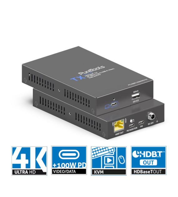 PureLink PureTools PT-HDBT-1020CPD-TX nadajnik HDBaseT 3.0 USB-C z PD - wideo i dane USB-C