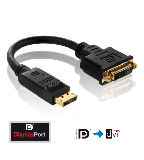 PureLink PureInstall PI170 adapter DisplayPort/DVI 0,1m
