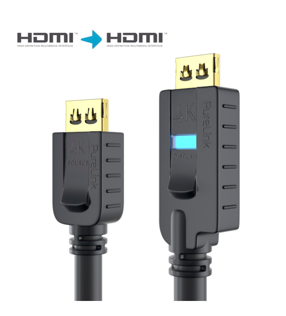 PureLink PureInstall PI2010-250 kabel aktywny HDMI 4K@30 10,2Gbps 25,0m czarny