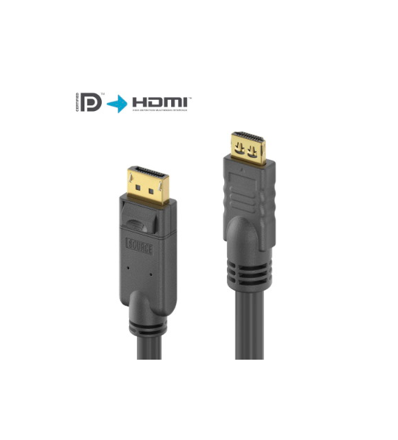 PureLink PureInstall PI5110-050 aktywny kabel 4K 18Gbps DisplayPort 1.2a / HDMI 2.0b 5,0m