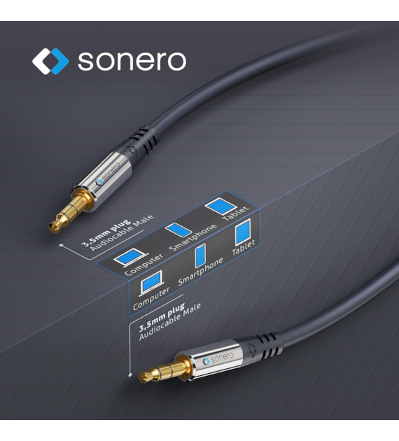 Sonero SAC500-125 mini Jack Audio Stereo kabel 12,5m