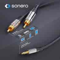 Sonero SAC600-020 przewód jack 3,5 mm na 2 x RCA 2,0m