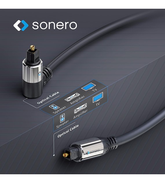 PureLink Sonero SOC110-075 kabel optyczny audio S/PDIF (Toslink) ze złączem kątowym 7,5m