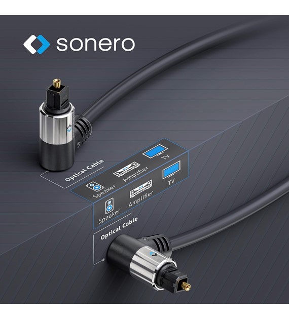 PureLink Sonero SOC120-050 kabel optyczny audio S/PDIF (Toslink) ze złączami kątowymi 5,0m