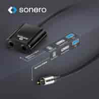 Sonero SOCA001 optyczny rozdzielacz audio S/PDIF Toslink 0,15m