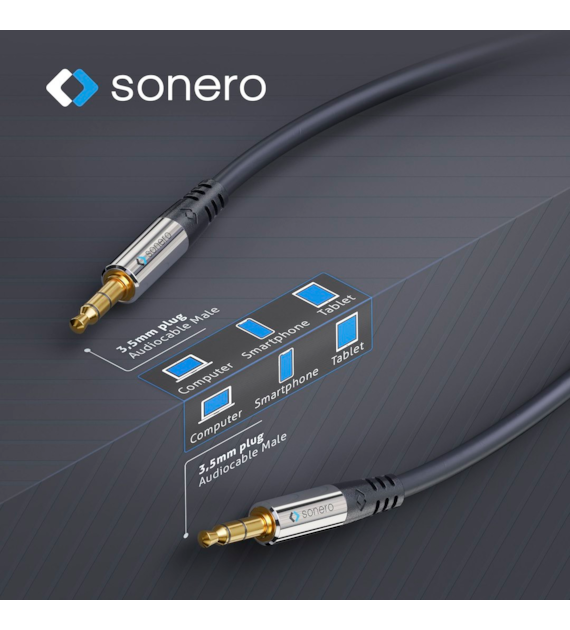 Sonero SAC500-100 mini Jack Audio Stereo kabel 10,0m