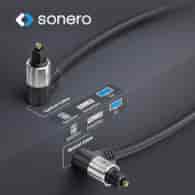 Sonero SOC120-150 kabel optyczny audio S/PDIF (Toslink) ze złączami kątowymi 15,0m