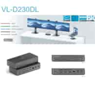 Vuelogic VL-D230DL USB-C 3.2 z technologią DisplayLink 18 w 1 stacja dokująca z zasilaczem 150W