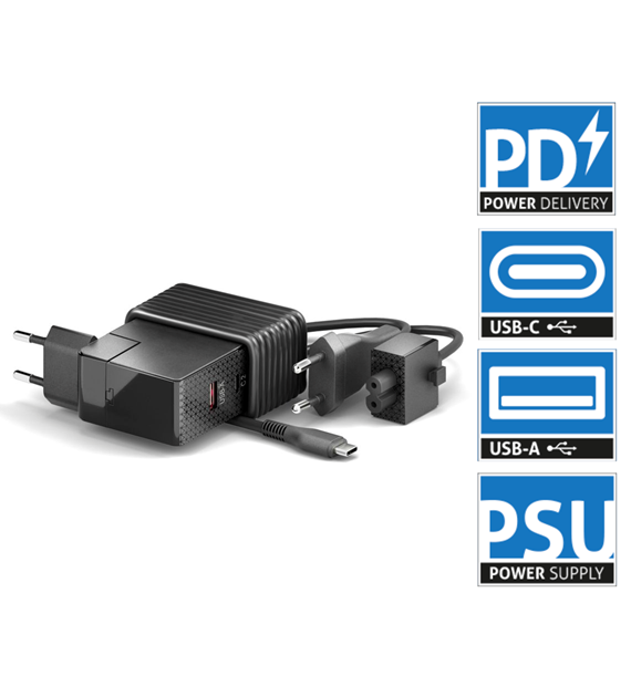 Vuelogic VL-PSU110 USB-C i USB-A GaN III 100 W PD (Power Delivery) zasilacz