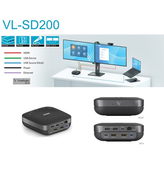 PureLink Vuelogic VL-SD200 stacja dokująca z głośnikiem USB-C 10 w 1