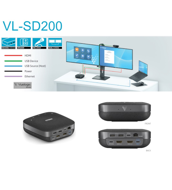 Vuelogic VL-SD200 stacja dokująca z głośnikiem USB-C 10 w 1