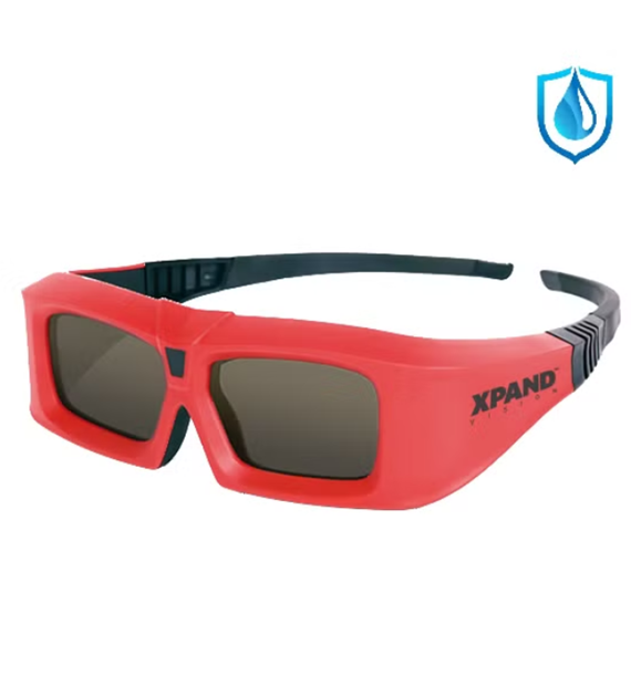 xPand X101 okulary migawkowe 3D IR czerwono-czarne