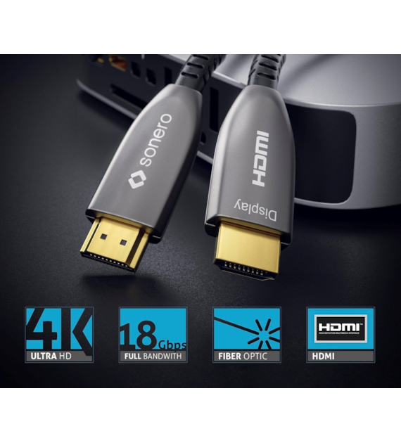 Sonero XAOC210-150 kabel światłowodowy High Speed HDMI 4K 18Gbps 15,0m