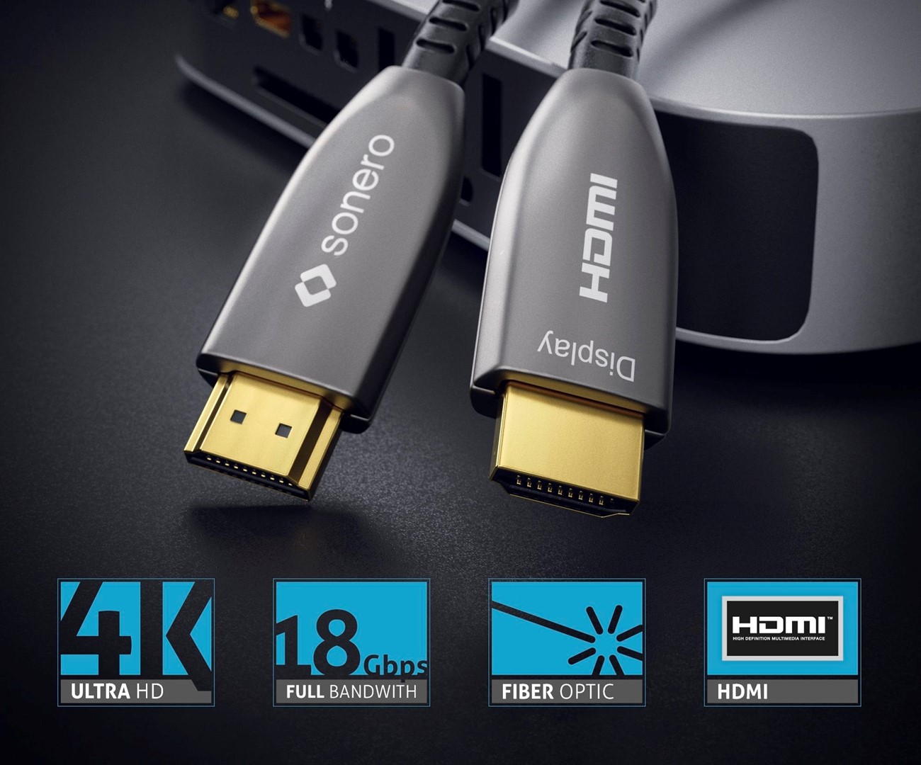 Sonero XAOC210-250 kabel światłowodowy High Speed HDMI 4K 18Gbps 25,0m