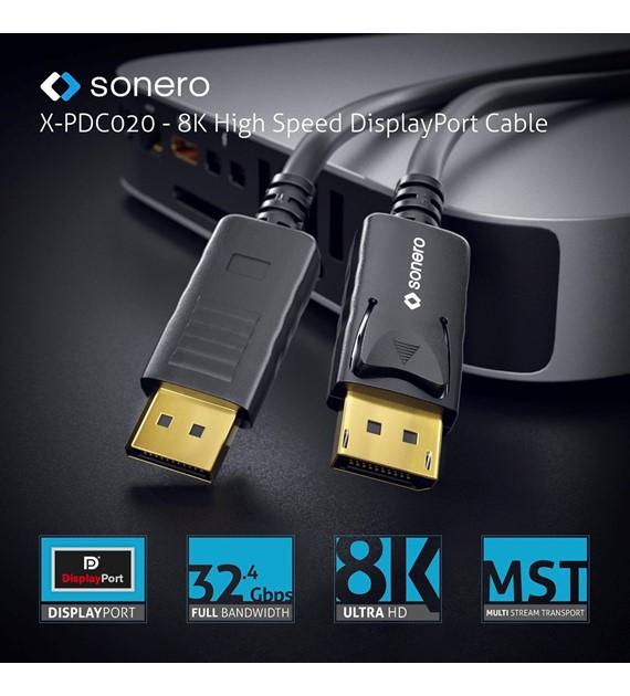PureLink Sonero XPDC020-015 High Speed kabel DisplayPort 8K 32,4Gbps 1,5m