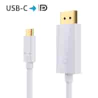 Sonero XUCC021-010 kabel USB-C na DisplayPort 1.3 4K@60Hz 18Gbps biały 1,0m